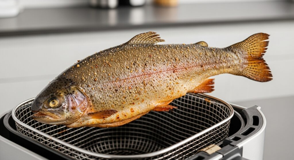 Ganze Forelle im Airfryer
