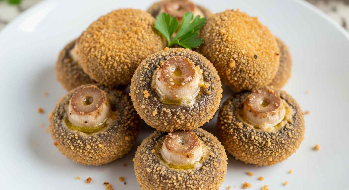 Panierte Champignons aus der Heißluftfritteuse